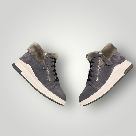 Cloud Nine Sheepskin Sneakers Grey Sz 10 fit like 8.5 - Picture 1 of 10